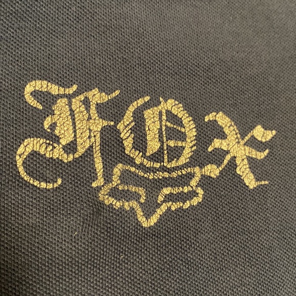 Vintage Fox Racing Short Sleeve Polo in Blue with Silver Graphics Size Medium - Picture 2 of 12